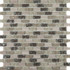 Мозаика BL8604 стекло+камень 30x30 см глянцевая чип 15x30 мм, серый