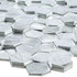 Мозаика Marble Mosaic Gravity Aluminium 3D Hexagon Metal алюминий 29.6х30.5 см чип 8х14 мм, серебро-silver