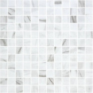 Мозаика Marble Calacatta Antislip 31,1х31,1 стекло матовая, белый, серый УТ-00026169