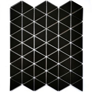 Мозаика Reno Black matt 3.9x4.5 керамическая 25.2x29.1