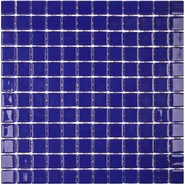 Мозаика Colors № 803 50x50 (на сетке) стекло Vidrepur глянцевая чип 25х25 мм, синий С0005443