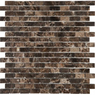 Мозаика SBW3308P камень 29x30.5 см полированная чип 15x15 мм, коричневый