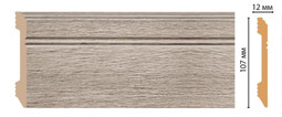 Плинтус напольный D105-77 ДМ Decomaster (107х12х2400 мм) 