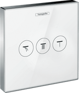 Запорный  переключающий вентиль Hansgrohe ShowerSelect с кнопками управления (внешняя часть)