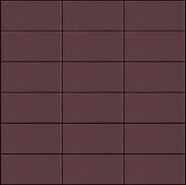 Мозаика Seta Marsala керамика 30х30 см Appiani матовая чип 50х100 мм, бордовый SET 2027