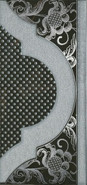 Декор HGD/B266/16072 Фрагонар Чёрный 7.4x15 Kerama Marazzi глянцевая керамический