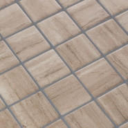 Мозаика Ezarri Creamstone 50 стекло 36.5х36.5 см матовая чип 50х50 мм, бежевый