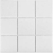 Мозаика White Matt (MH33900) 30х30 керамогранит матовая чип 97х97 мм, белый С0005249