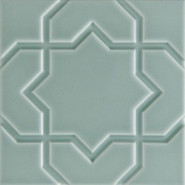 Декор Liso Star Sea Green 15x15 глянцевый керамический