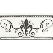 Бордюр Noblesse Cenefa Blanco Silver 20x10 глянцевая