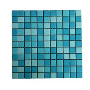 Мозаика керамическая Aquaviva E25B01(k3478 + k3477 +k4298) 30х30 см матовая чип 25х25 мм, голубой 021930
