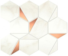Мозаика Marvel Calacatta Delicato Gold Hex Shiny (A4WT) 25,1x29 Глазурованная керамическая