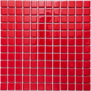 Мозаика P-526 керамика 30х30 см глянцевая чип 23х23 мм, красный