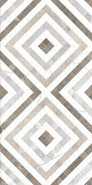 Настенная плитка GT123VG Siluet Белый Орнамент 25х50 Global Tile глянцевая керамическая 