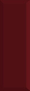 Настенная плитка Monocolor Biselado Brillo Burdeos 10x30 глянцевая керамическая