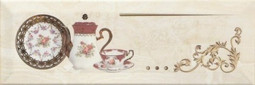 Декор Monopole Petra Decor Pranzo Gold B 10x30, глянцевый керамический