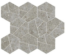 Мозаика Boost Stone Grey Mosaico Hex 25х28,5 керамогранит матовая, серый A7CZ