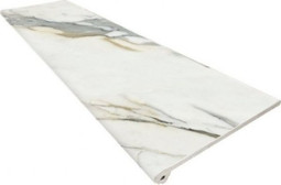 Ступень фронтальная Peldano Fior C1 Calacatta Borghini 33x120 матовая
