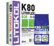 Беспылевая клеевая смесь Litoflex K80 Eco