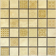 Мозаика Декоративная Атриум Бежевый 20х20 керамика матовая