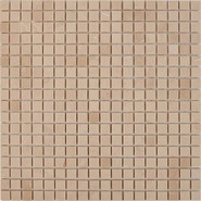 Мозаика из мрамора Crema Nova PIX226, чип 15х15 мм, сетка 305х305х4 мм  полированная, бежевый