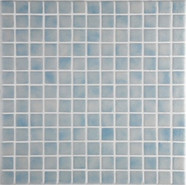 Мозаика Ezarri 2521-B стекло 31.3х49.5 см глянцевая чип 25х25 мм, голубой