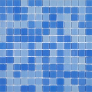 Мозаика Togama Mauricio стекло 34х34 см глянцевая чип 25х25 мм, синий, голубой