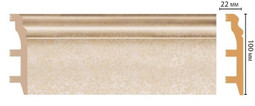Плинтус напольный D232-18D ДМ Decomaster (100х22х2400 мм) 