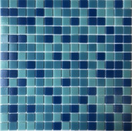 Мозаика из стекла PIX102, чип 20x20 мм, бумага 316х316х4 мм глянцевая, голубой, синий