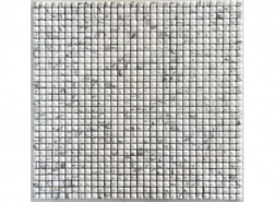 Мозаика Neo Grey стекло 30.5х30.5 см матовая чип 8x8 мм, белый, серый