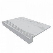 Комплект (Ступень MN01 (33x120) непол. (прямоугол. бортик) + Подступенок (14,5x120)) матовая