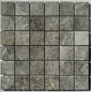 Мозаика PIX 332 Tundra Grey, мрамор 30.5х30.5 см Pixmosaic полированная чип 48х48 мм, серый