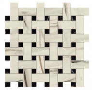Мозаика Marvel Bianco F. Basket Weave Matt (AOVJ) 30,5x30,5 Керамогранит