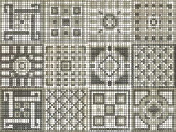 Мозаика Memoria Luce MEMO002 керамика 30х30 см Appiani матовая чип 12х12 мм, бежевый, белый, серый