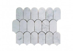 Мозаика Asti White мрамор 26х31.5 см матовая, белый, серый