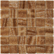 Мозаика из оникса Honey Onyx PIX208, чип 48x48 мм, сетка 305х305x8 мм глянцевая, коричневый