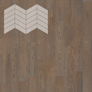 Паркетная доска Lab Arte Chevron Дуб Натур Грис лак французская елка 400/337х110х14/3/60°