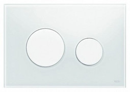 Кнопка смыва Tece Loop 9240650 белое стекло