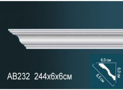 Перфект Карниз потолочный гладкий AB232
