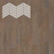 Паркетная доска Lab Arte Chevron Дуб Натур Грис лак французская елка 400/348х90х14/3/60°