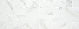 Настенная плитка Aston White BR White Rect Qube Keratile 33.3x90 глянцевая керамическая
