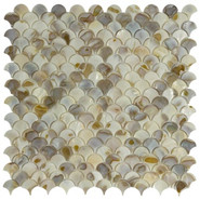 Мозаика Marble Mosaic Painted Shell Scales ракушка 30.5х30.5 см чип 25х25 мм, разноцветный