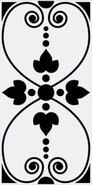 Декор Rosiers Negro керамический