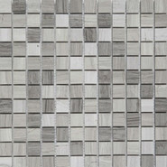 Мозаика SBW11238P камень 30x30 см полированная чип 23x23 мм, серый