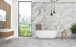 Керамогранит Prime White Lapato Carving 60x120 Realistik лаппатированный (полуполированный) универсальная плитка 84850