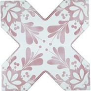 Керамогранит Cevica Beсolors Cross Dec. Stencil Coral 13.25х13.25 матовый