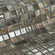Мозаика Cuprite стекло 31.3х49.5 см глянцевая чип 2.5x2.5 мм, коричневый