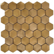 Мозаика Marble Mosaic Original Hex Cooper 3D нержавеющая сталь 30х30 см чип 48х48 мм, медь