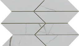 Мозаика Mk.TrapezeStavpLP 18.5х32.2 керамогранит лаппатированная, серый