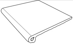 Ступень фронтальная Peldano Tarta Carbon 33х33 керамогранит антискользящая (grip), матовая 00000039801